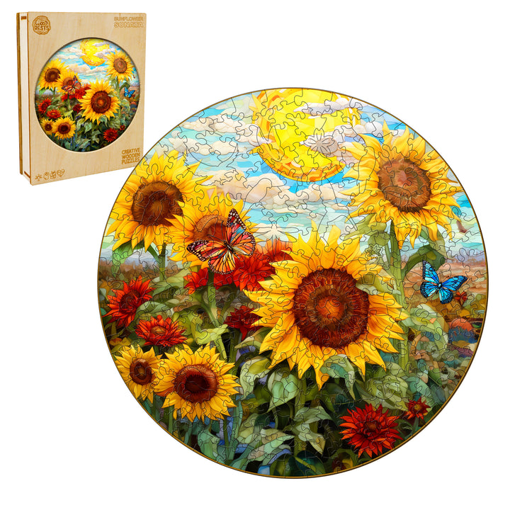 Sunflower Sonata Wooden Jigsaw Puzzle