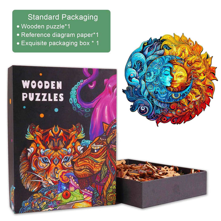 Sun And Moon Wooden Jigsaw Puzzle