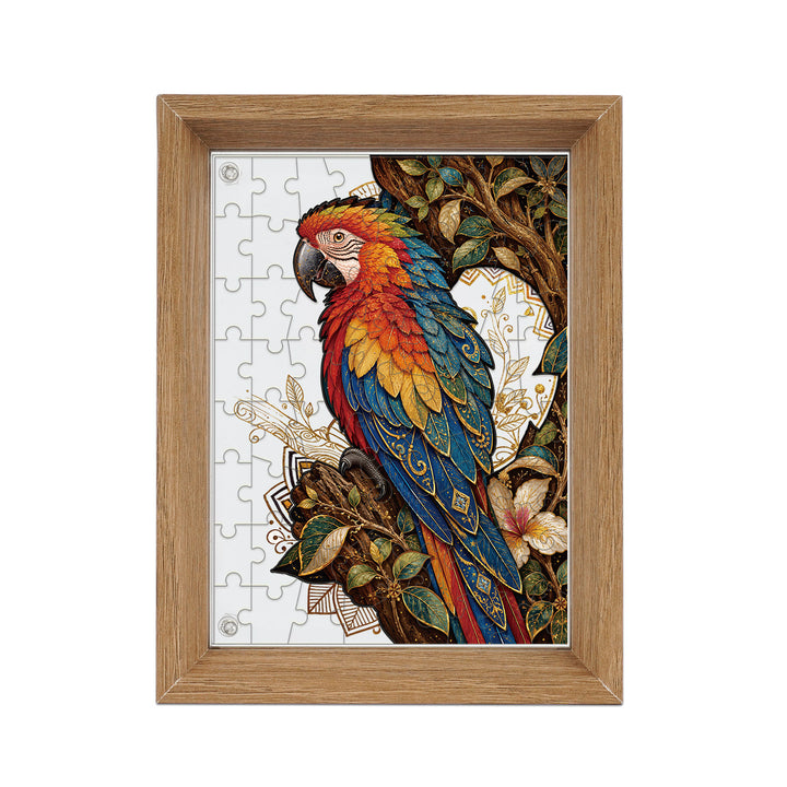 Double Sided Acrylic Jigsaw -Colorful Parrot
