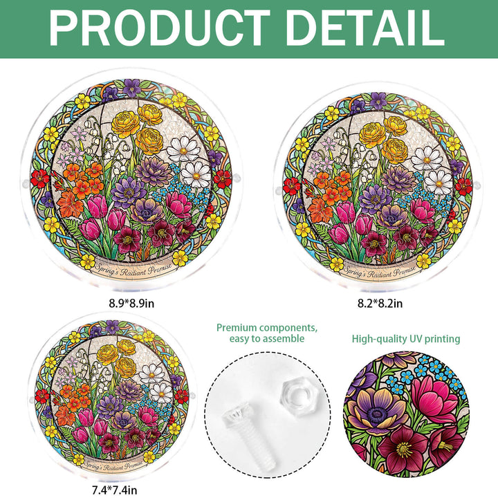 Acrylic Jigsaw Puzzle Suncatcher - Spring Blossoms