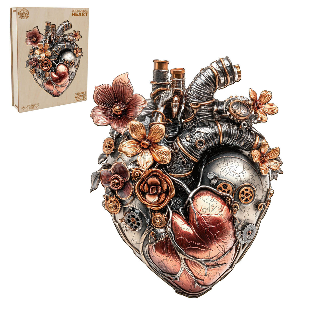 3D Mechanical Heart Wooden Jigsaw Puzzle