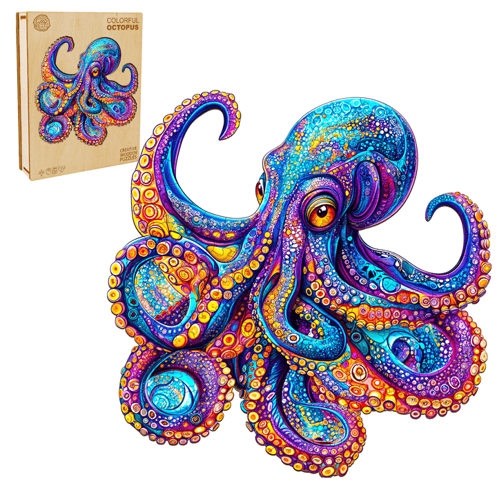 Colorful Octopus Wooden Jigsaw Puzzle