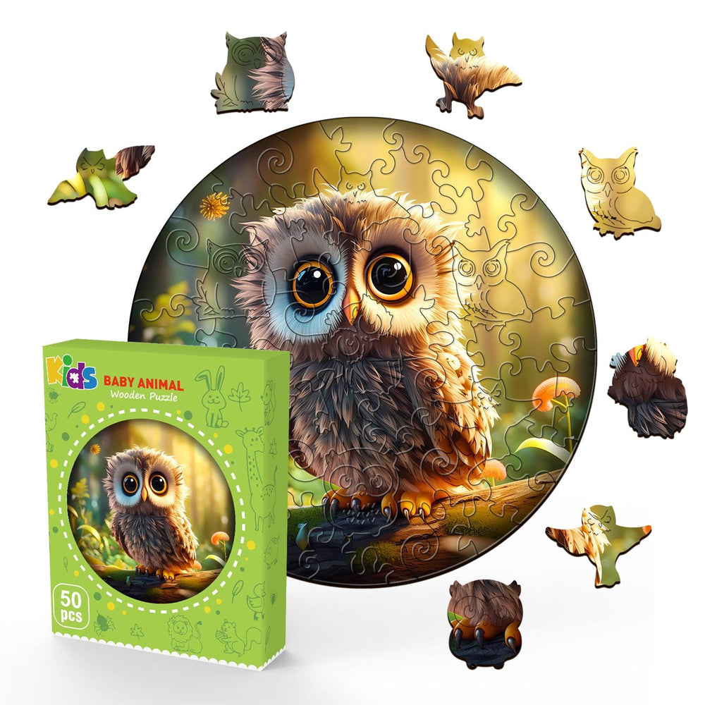 Cute Owl Children's Wooden Jigsaw Puzzle-Woodbests