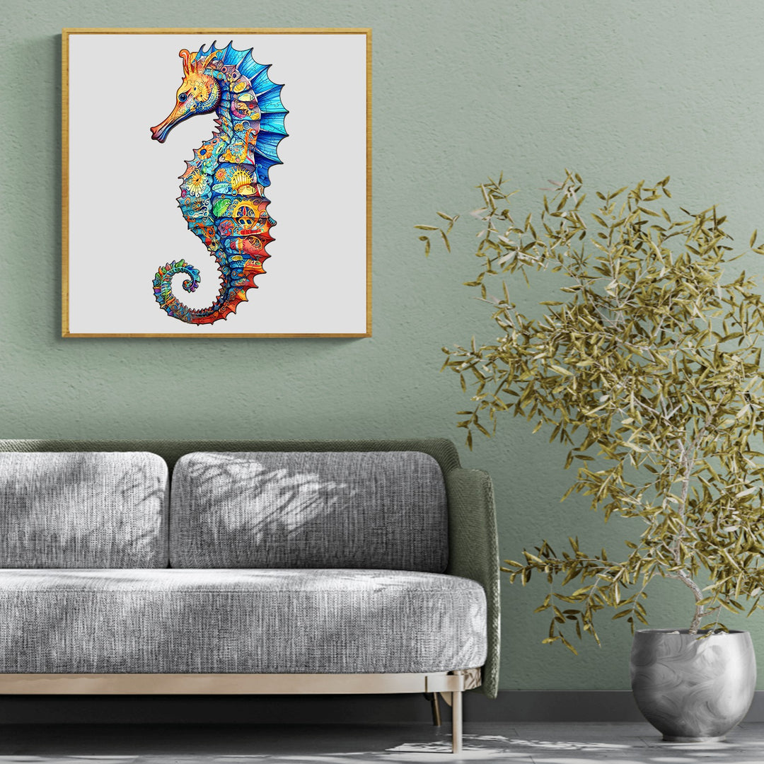 Seahorse 1 Wooden Jigsaw Puzzle-Woodbests