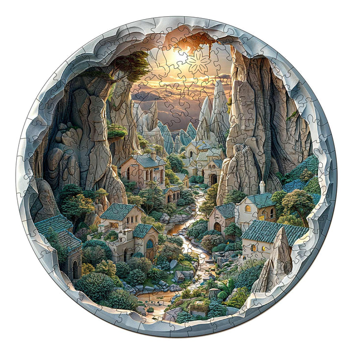 3D vision inside the cave-2 Wooden Jigsaw Puzzle