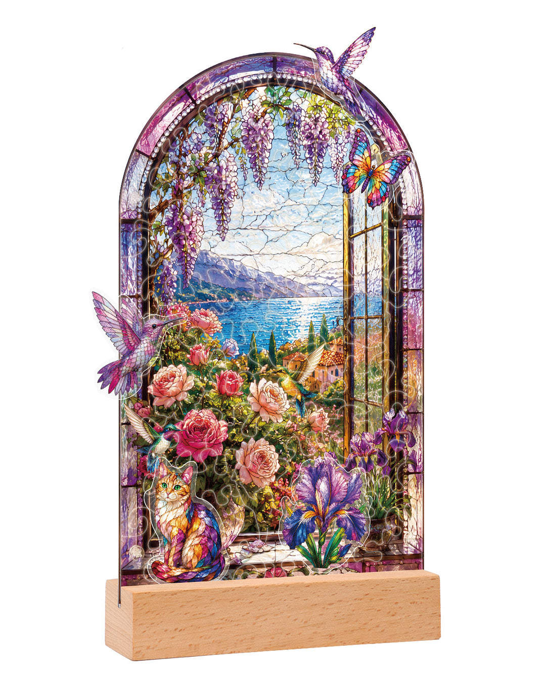 Acrylic Puzzle Landscape Light-Purple Lavender