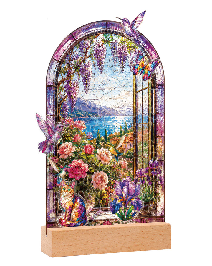 Acrylic Puzzle Landscape Light-Purple Lavender