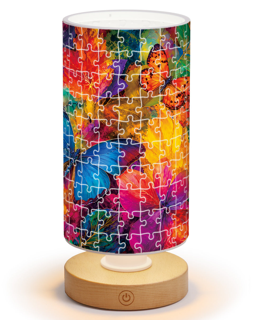 DIY Dimmable Acrylic Puzzle Lamp - Kaleidoscope Butterflies