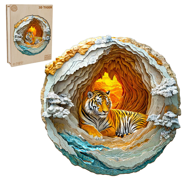 3D Tiger Wooden Jigsaw Puzzle