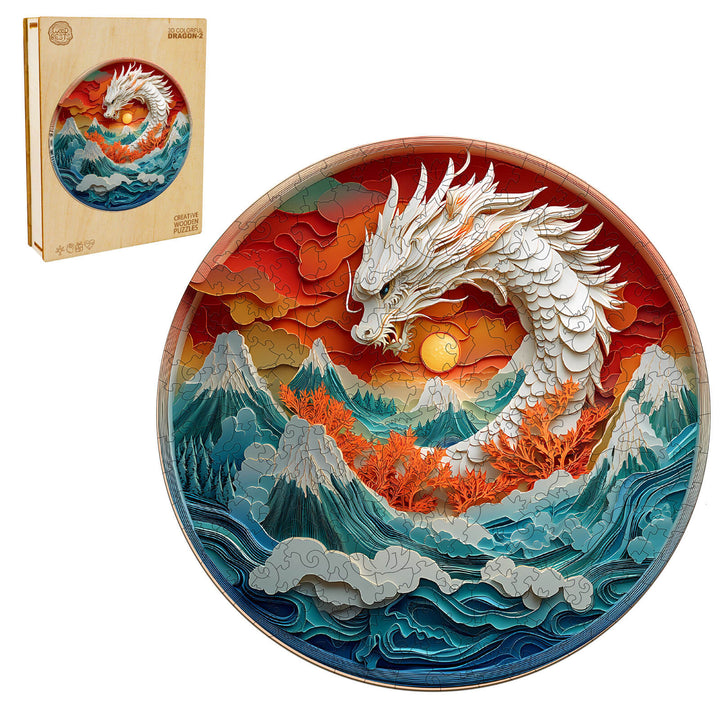 3D Colorful Dragon-2 Wooden Jigsaw Puzzle