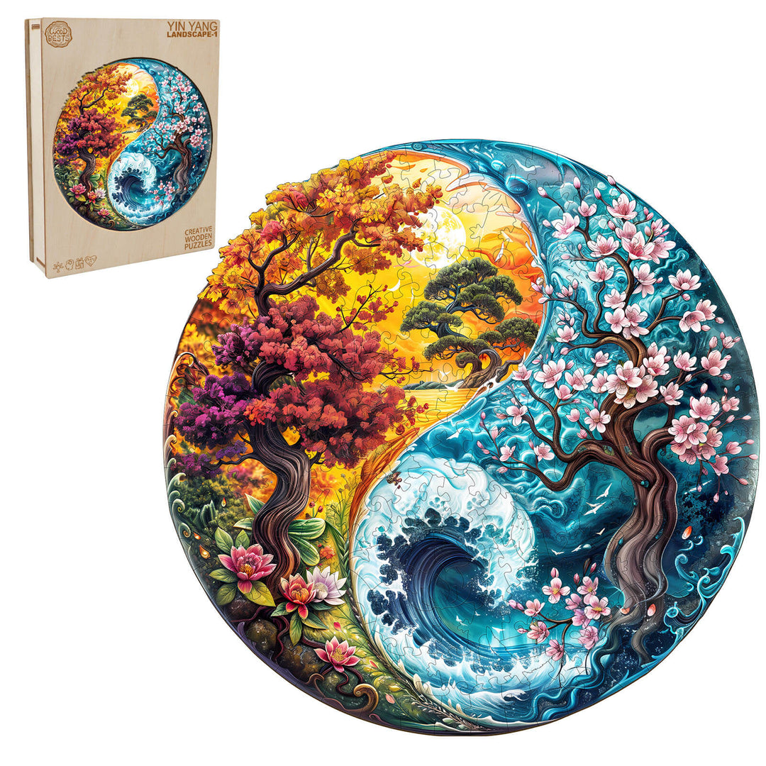 Yin yang Landscape-1 Wooden Jigsaw Puzzle