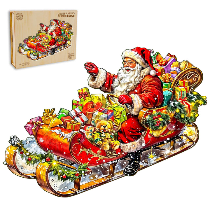 Celebrating Christmas Wooden Jigsaw Puzzle