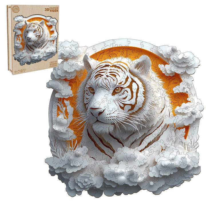 3D Paper Tiger Wooden Jigsaw Puzzle