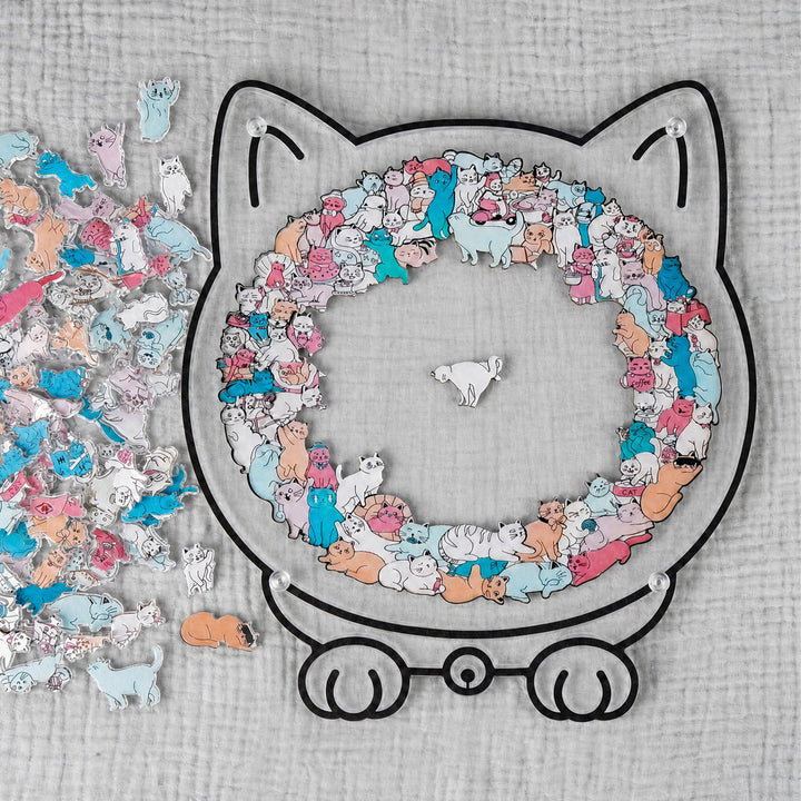 Acrylic Jigsaw Puzzle Suncatcher - Kitten Party