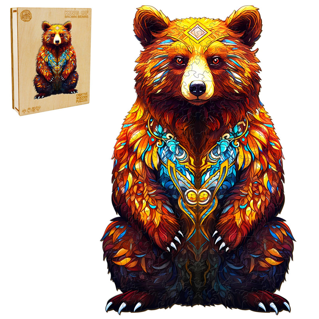 King Of Brown Bears Wooden Jigsaw Puzzle