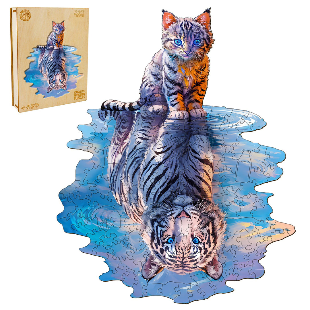 Cat Tiger Wooden Jigsaw Puzzle