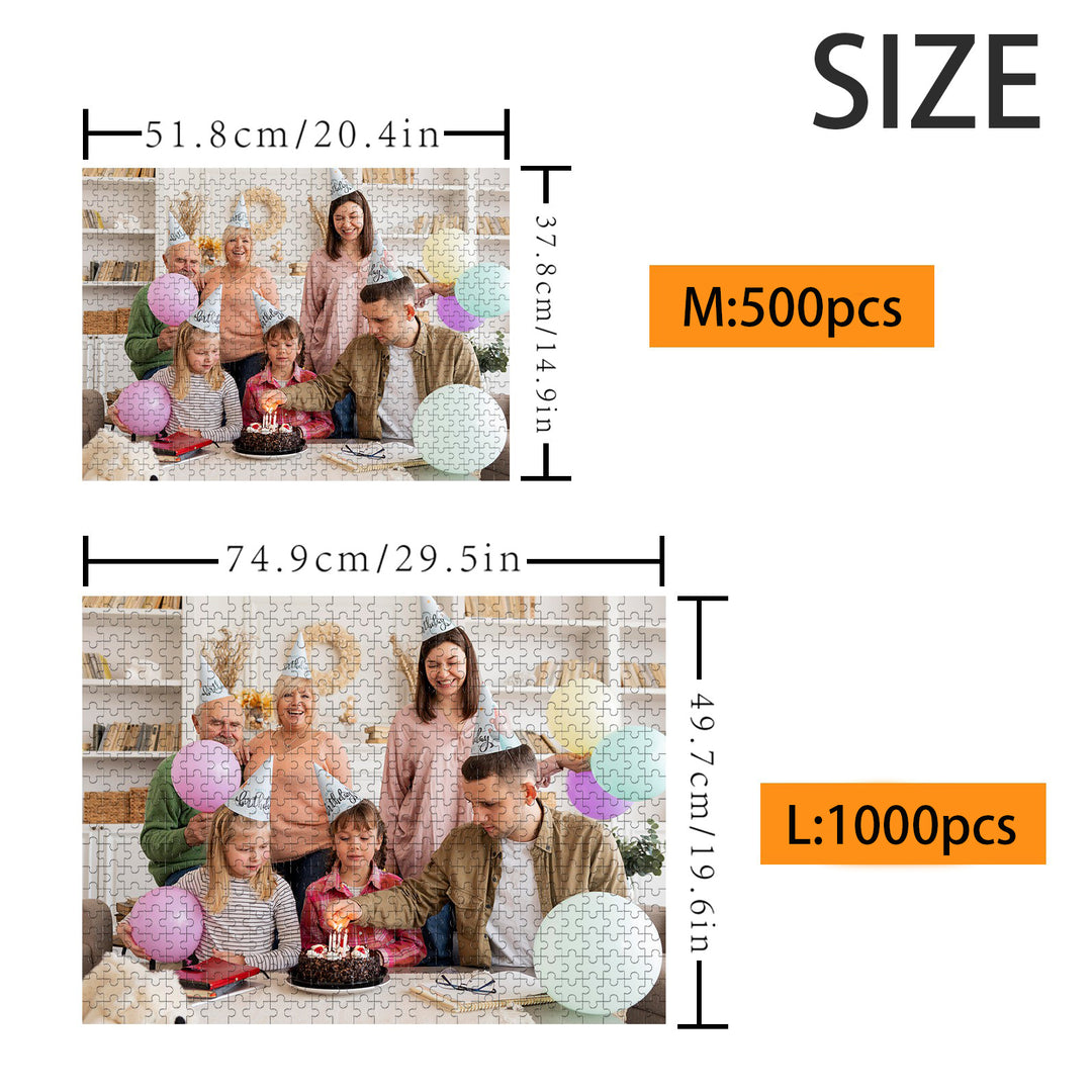 500/1000-piece Custom Birthday Photo Jigsaw Puzzle