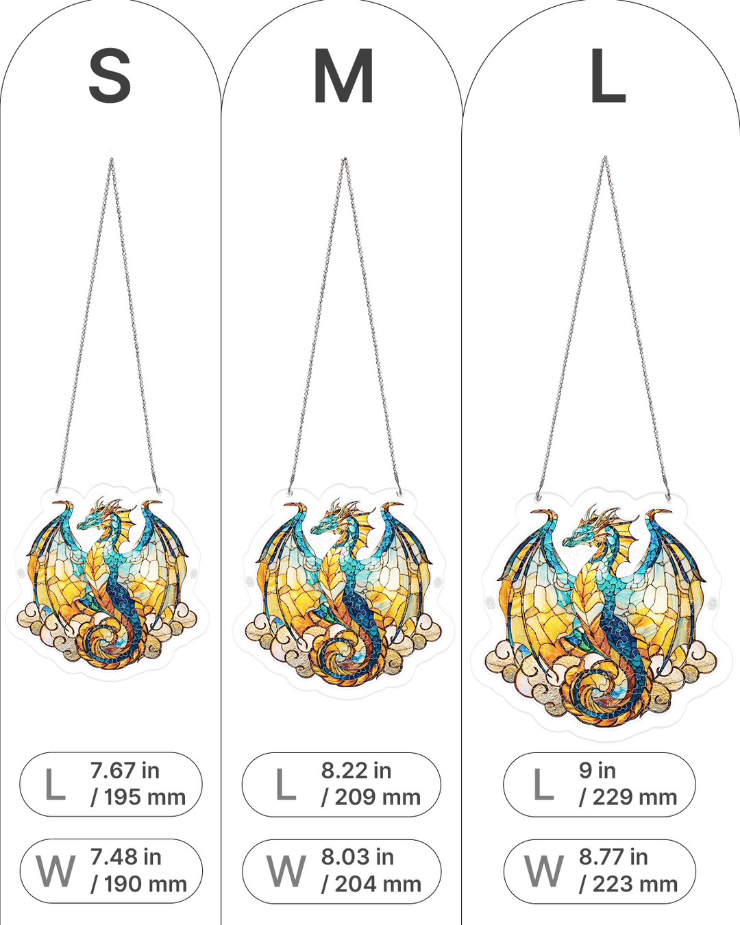 Acrylic Jigsaw Puzzle Suncatcher - Oceanfire Dragon