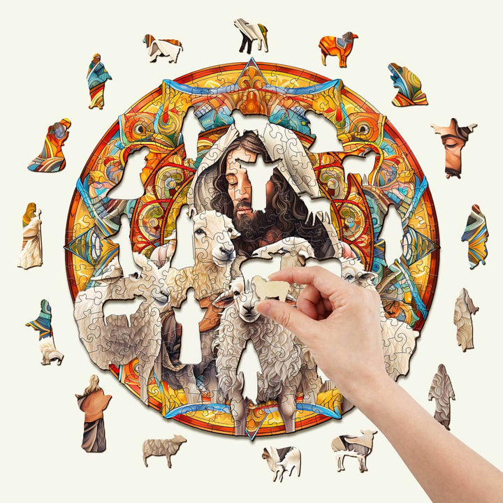 Jesus Shepherd Wooden Jigsaw Puzzle