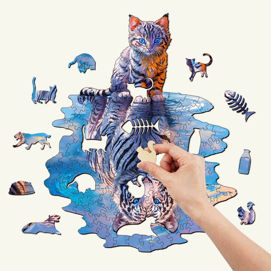 Cat Tiger Wooden Jigsaw Puzzle - By Woodbests