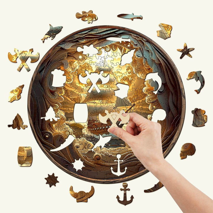 3D Sailing-1 Wooden Jigsaw Puzzle