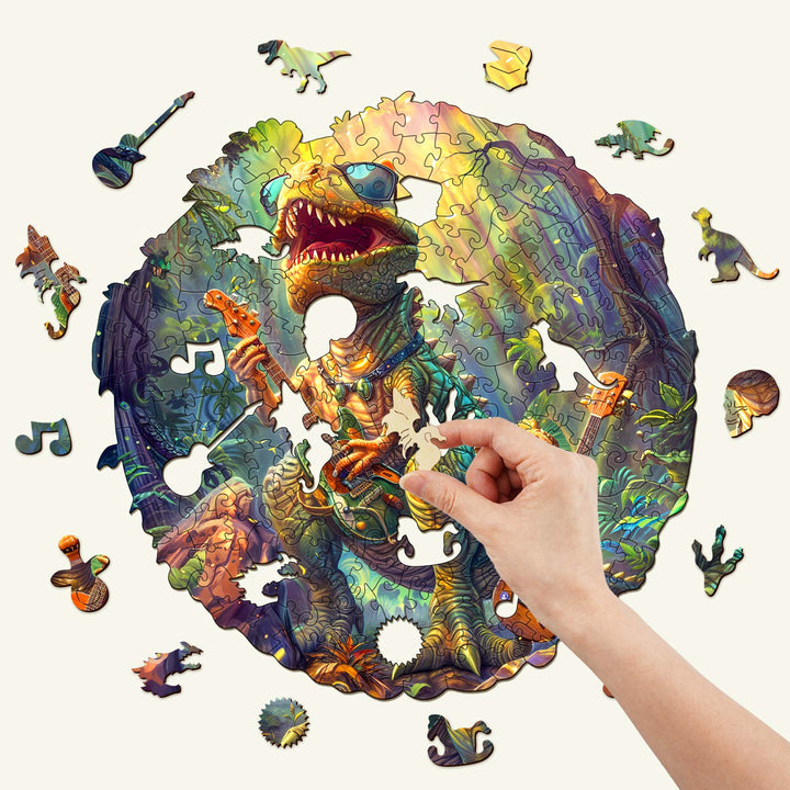 Rock Dinosaur-2 Wooden Jigsaw Puzzle