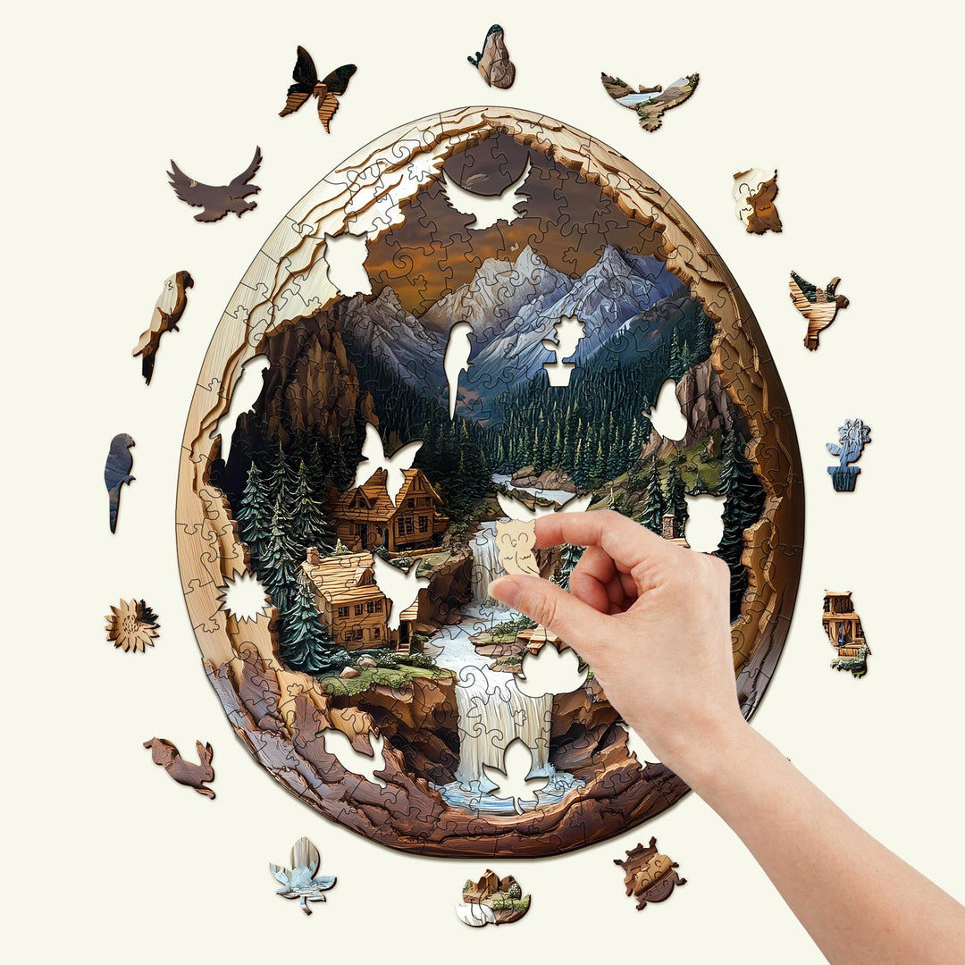 3D Eggshell World-2 Wooden Jigsaw Puzzle