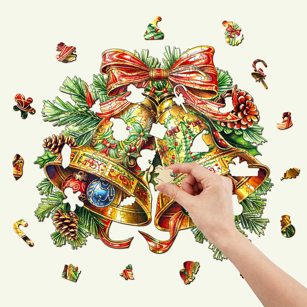 Christmas Bells-2 Wooden Jigsaw Puzzle