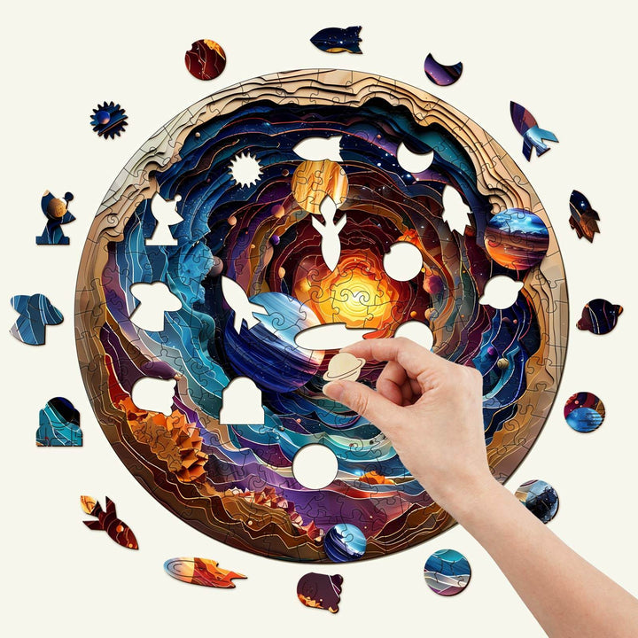 3D Planet Wooden Jigsaw Puzzle - Woodbests