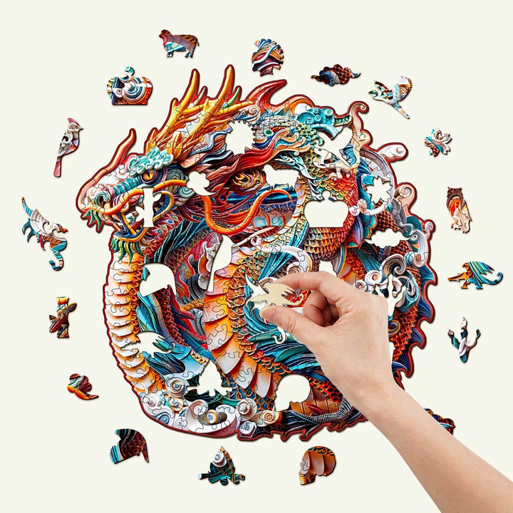 3D Chinese Dragon-2 Wooden Jigsaw Puzzle