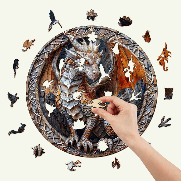 3D Cave Dragon Wooden Jigsaw Puzzle - By Woodbests