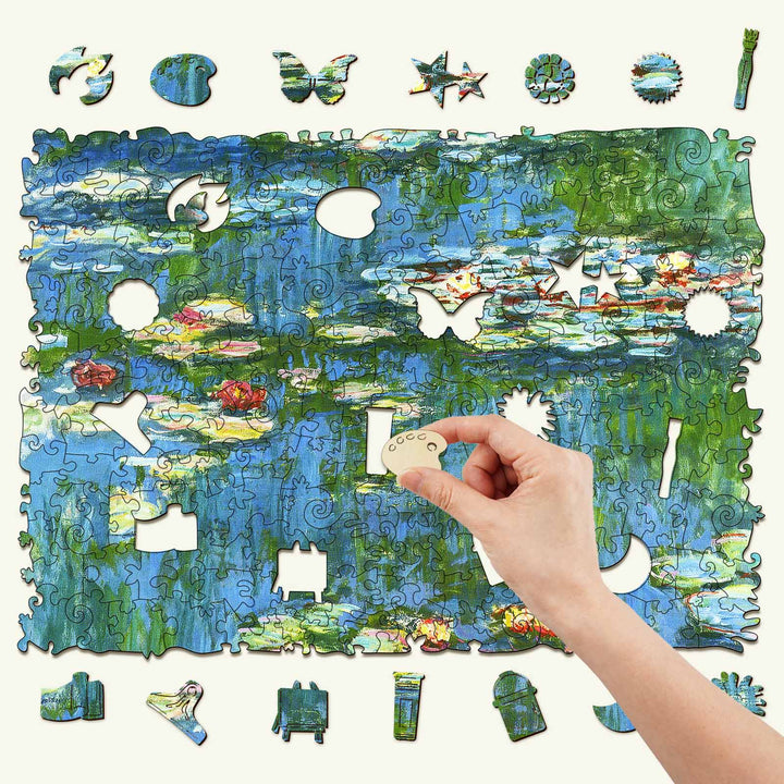 Monet's Water Lilies-2 Wooden Jigsaw Puzzle