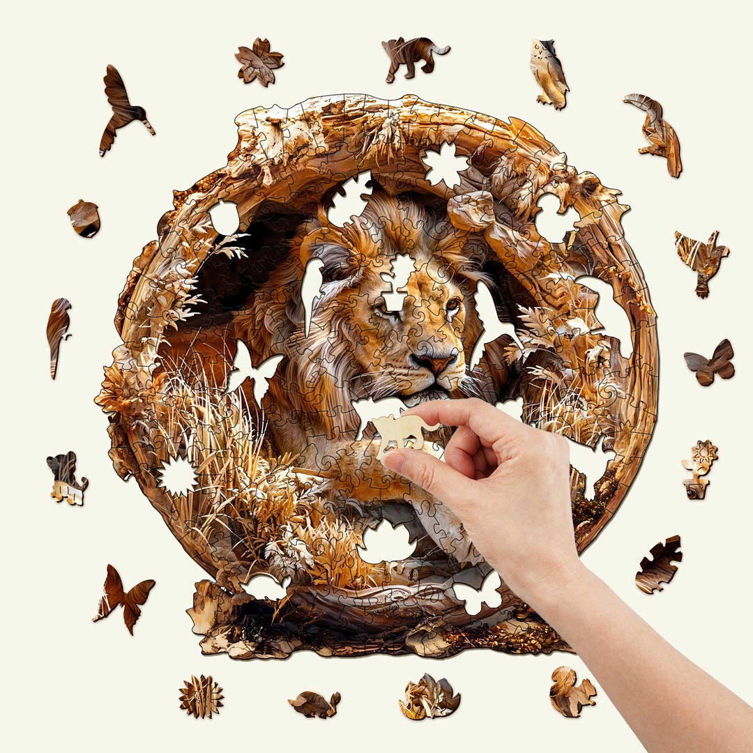 3D Lion Wooden Jigsaw Puzzle