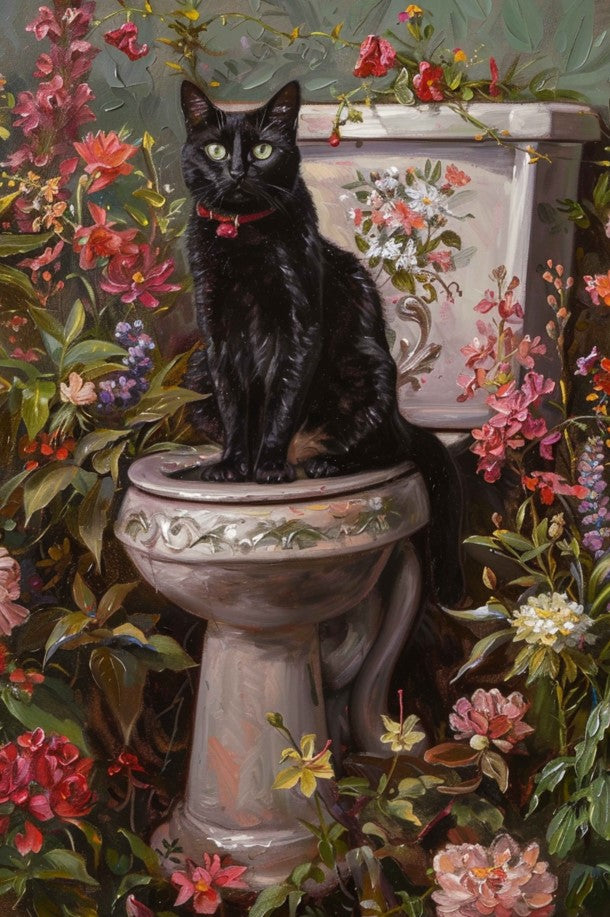 Elegant Black Cat 500 / 1000 Piece Puzzle - By Woodbests