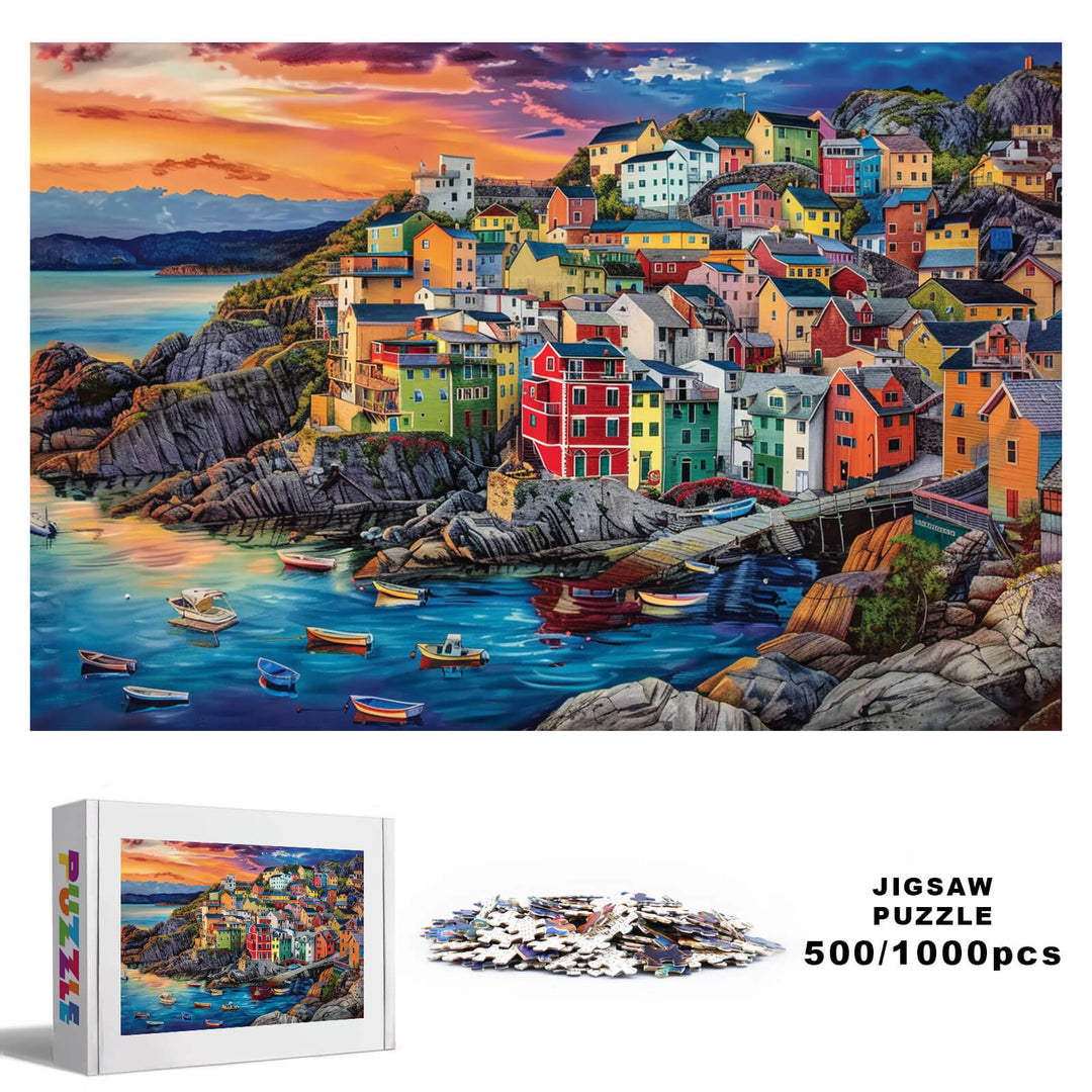 Harbor Towns 500 / 1000 Piece Puzzle