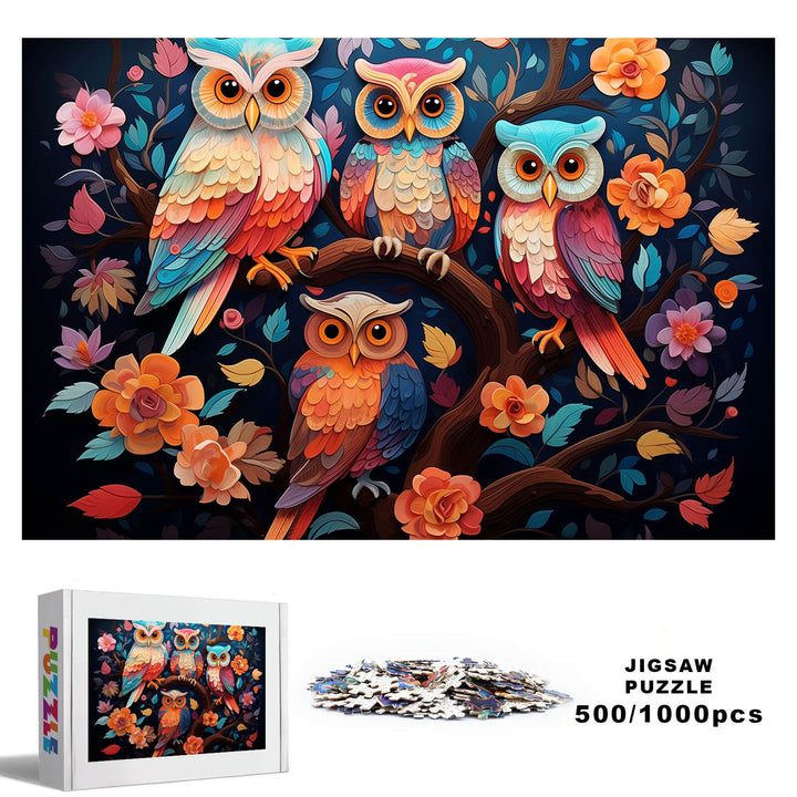 Owl Family 500 / 1000 Piece Puzzle