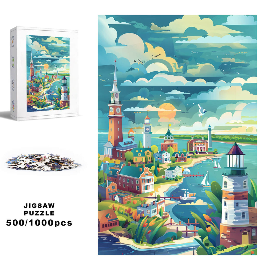 Coastal City 500 / 1000 Piece Puzzle