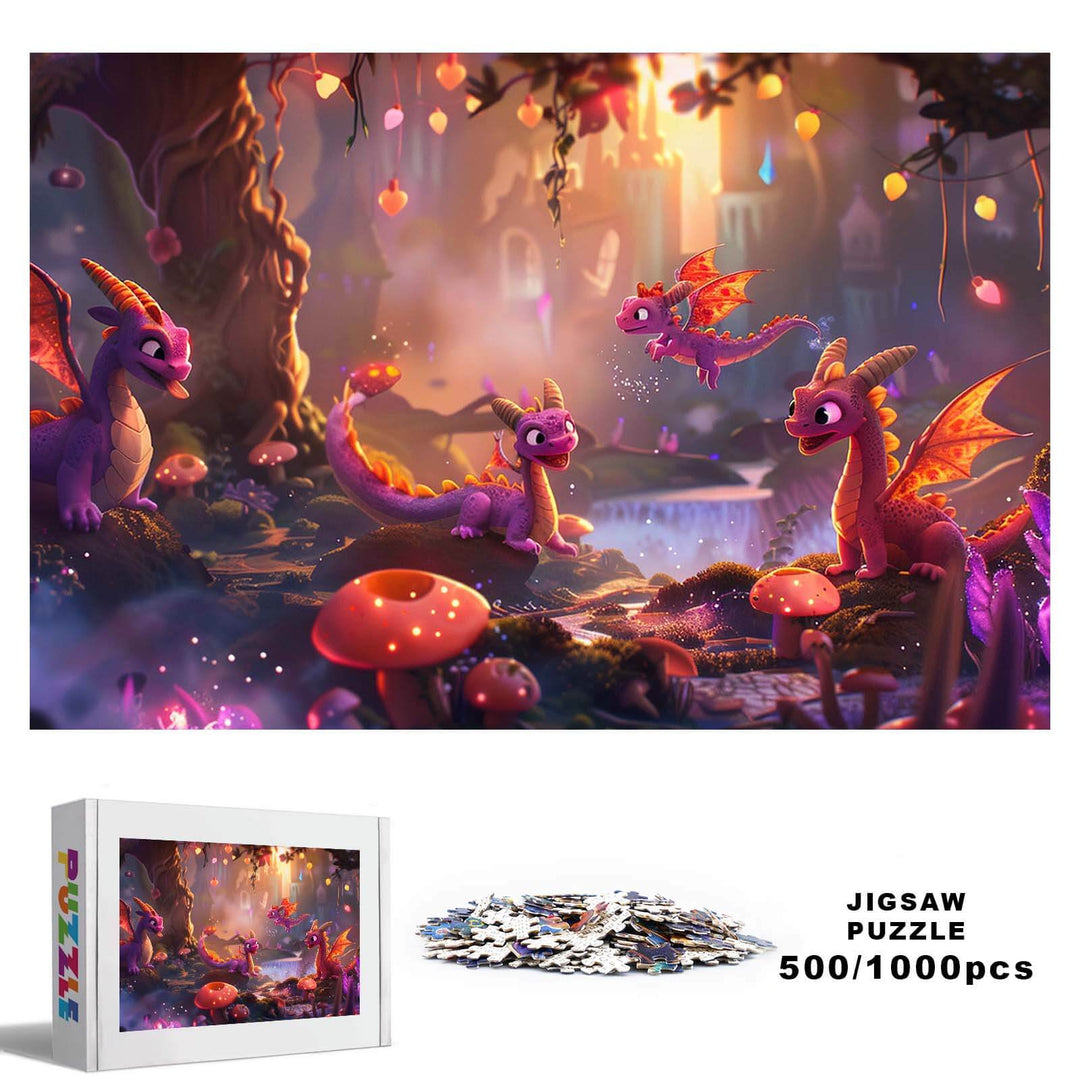 Dragon Paradise 500 / 1000 Piece Puzzle - By Woodbests