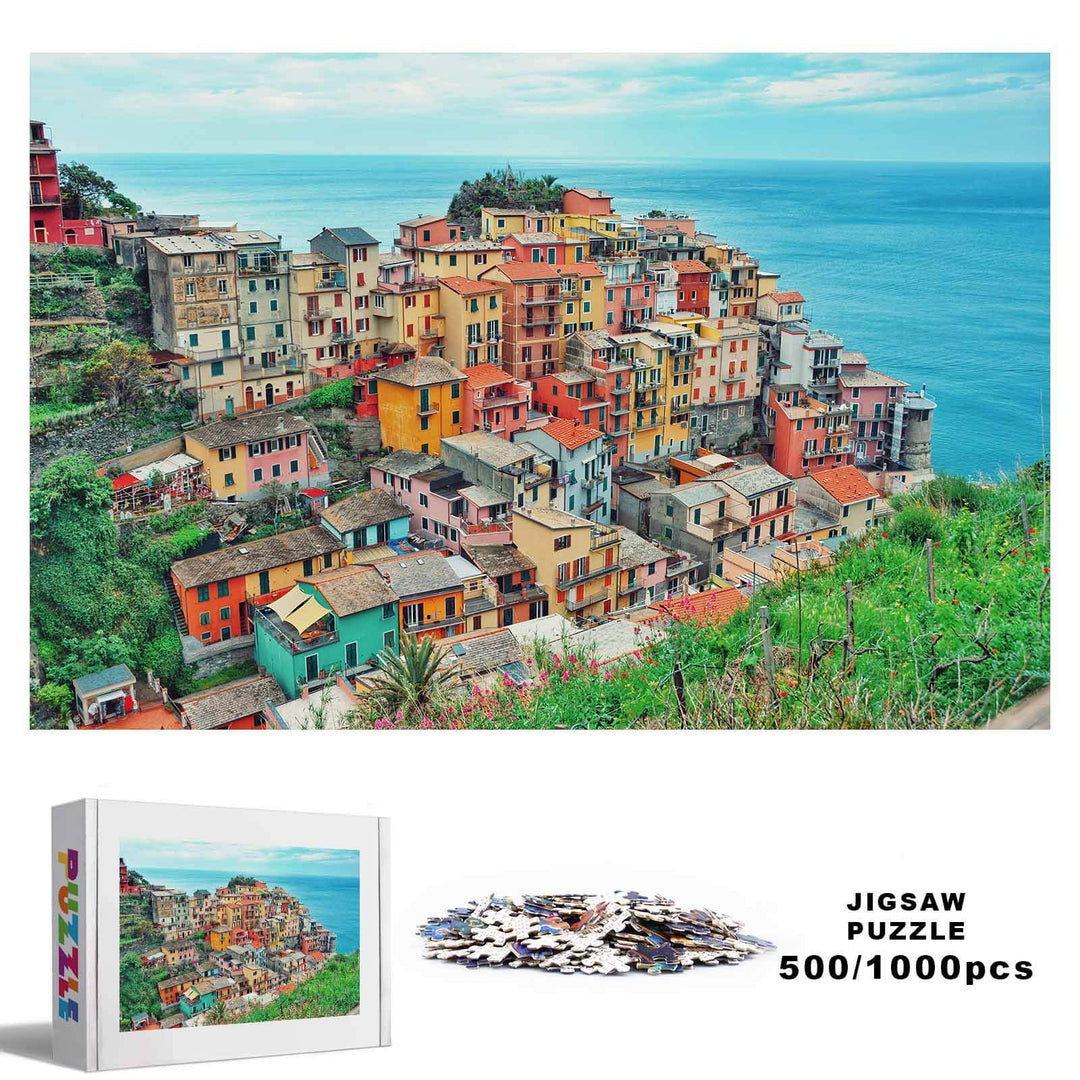 Seaside Village 500 / 1000 Piece Puzzle