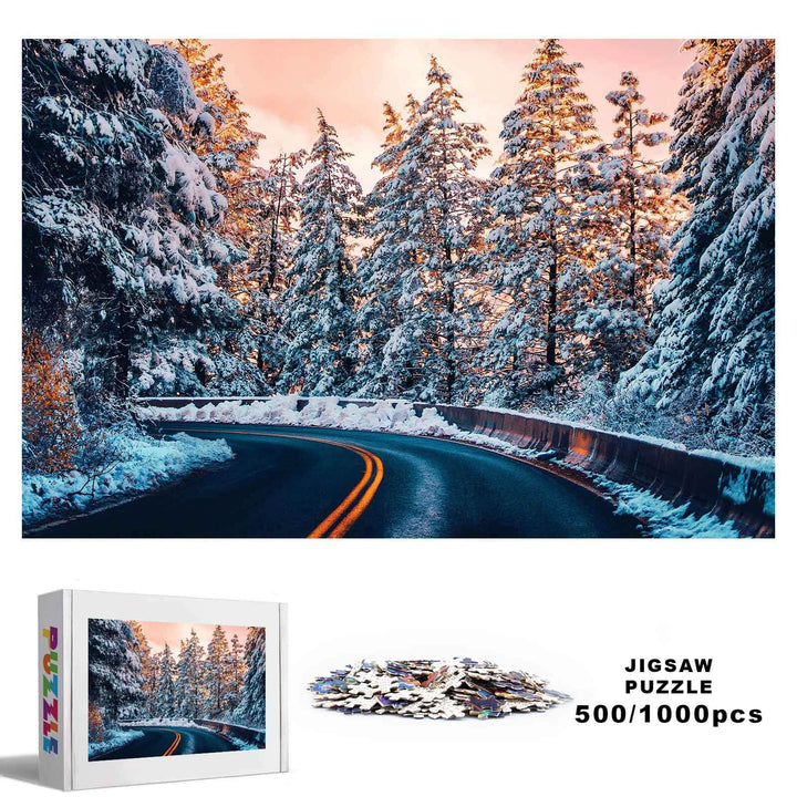 Snow Country Highway 500 / 1000 Piece Puzzle