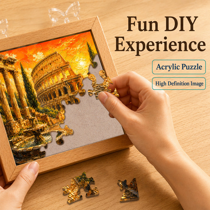 Acrylic Puzzle Night Light - Roman Sunset