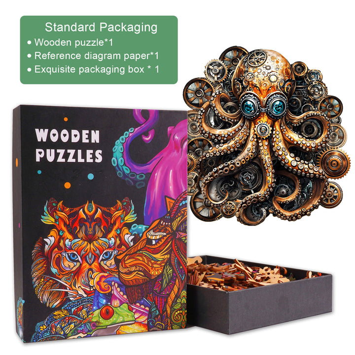 Steampunk Doctor Octopus Holzpuzzle