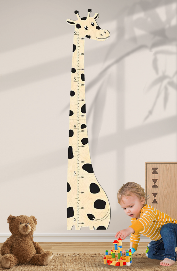 Wooden Giraffe Growth Chart Height Ruler for Kids