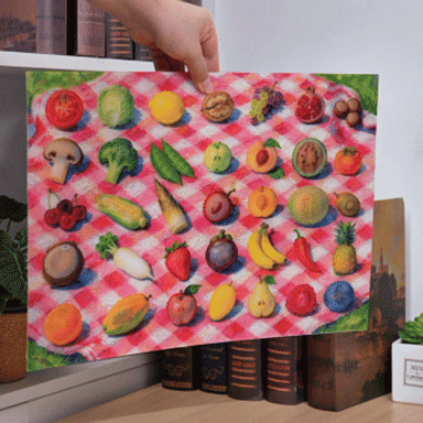 Fresh Harvest Camping - Morphing Lenticular Puzzle