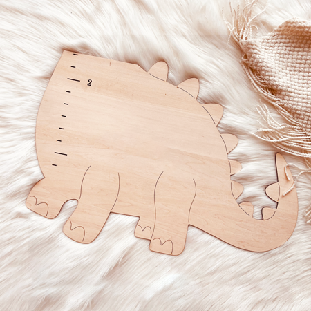 Personalized Wooden Dinosaur Growth Chart Height Ruler Clearance Sale