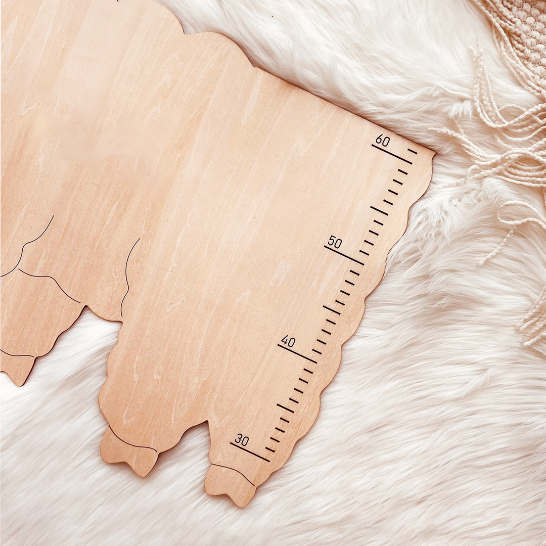 Personalized Wooden Alpaca Llama Growth Chart Ruler Clearance Sale