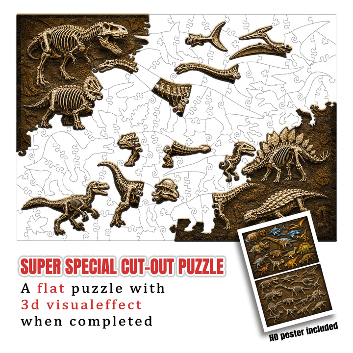 Prehistoric Fossils - Morphing Lenticular Puzzle