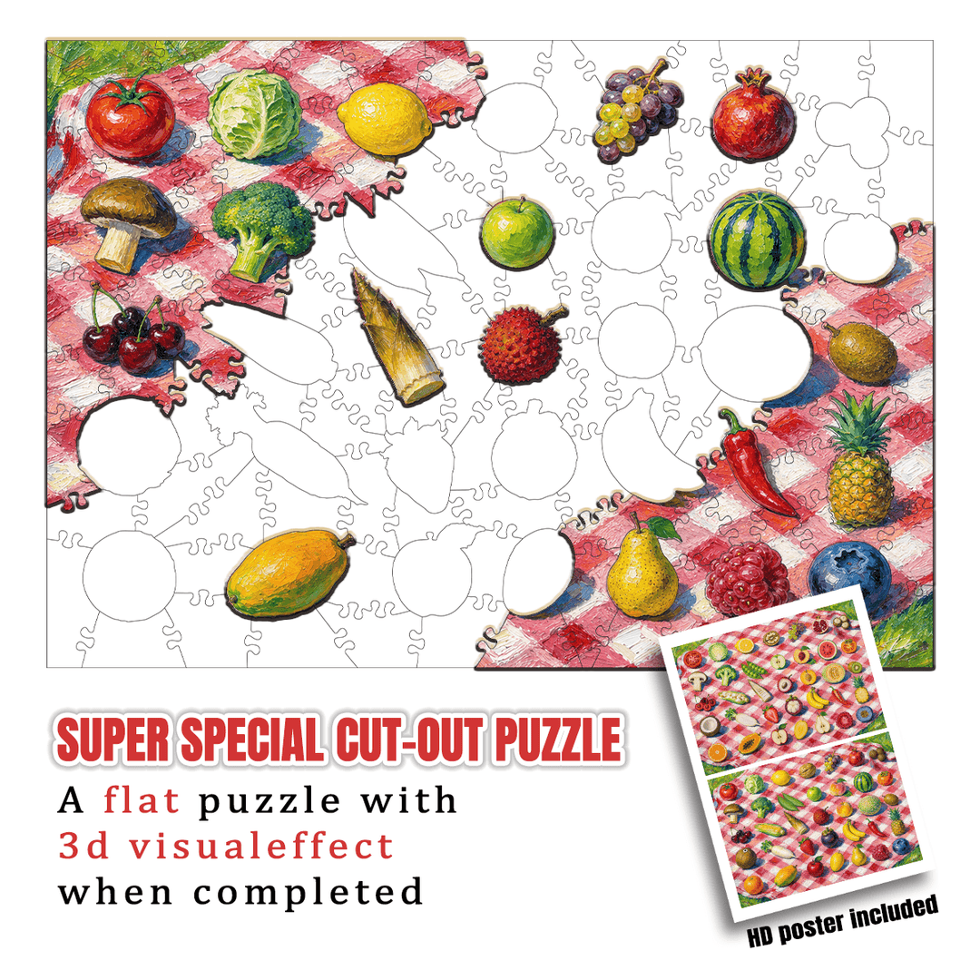 Fresh Harvest Camping - Morphing Lenticular Puzzle