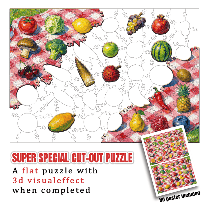 Fresh Harvest Camping - Morphing Lenticular Puzzle