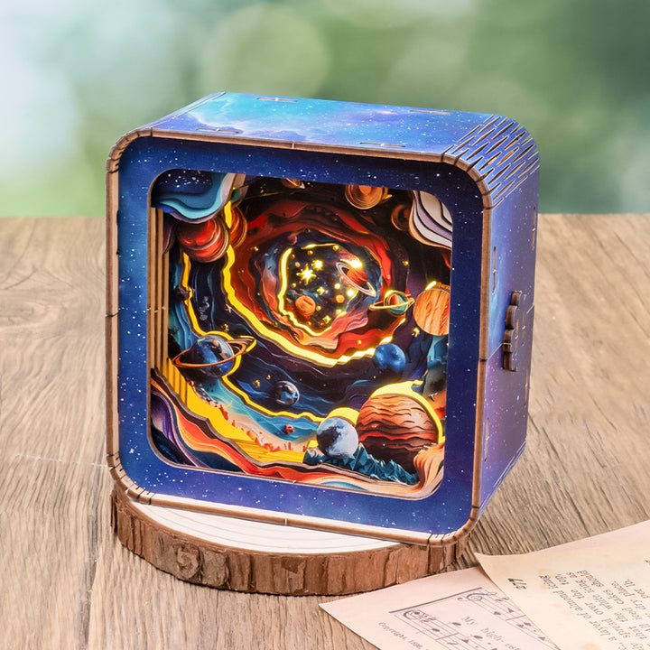 UV Cosmic Odyssey Kit, 3D Wooden Puzzle Night Light